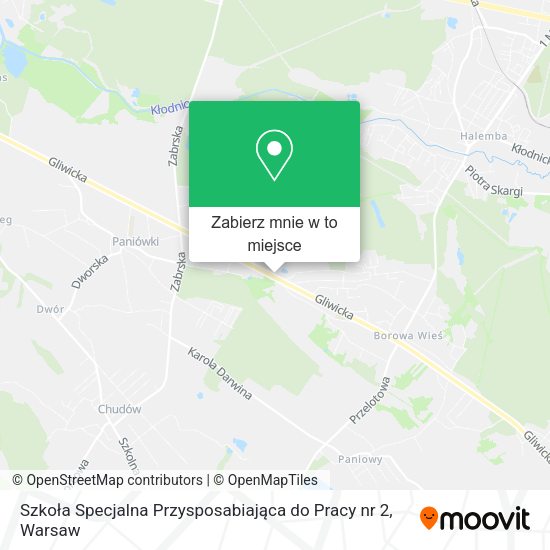 Mapa Szkoła Specjalna Przysposabiająca do Pracy nr 2