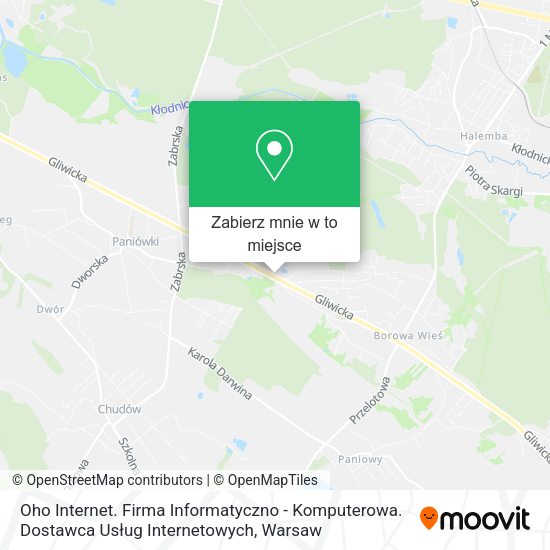 Mapa Oho Internet. Firma Informatyczno - Komputerowa. Dostawca Usług Internetowych