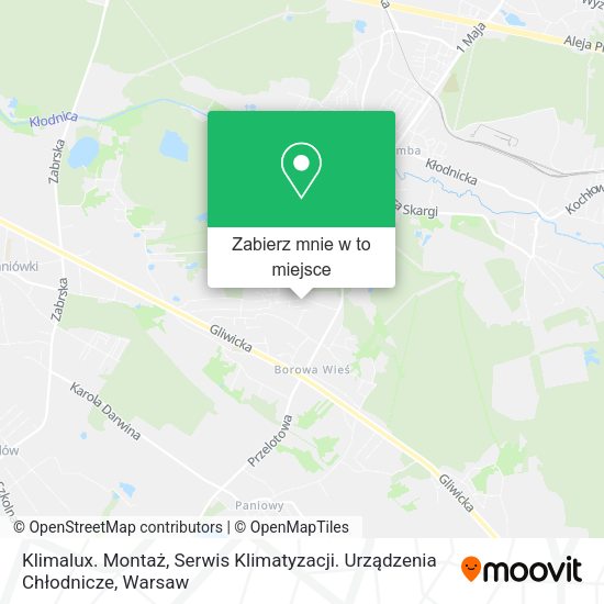 Mapa Klimalux. Montaż, Serwis Klimatyzacji. Urządzenia Chłodnicze