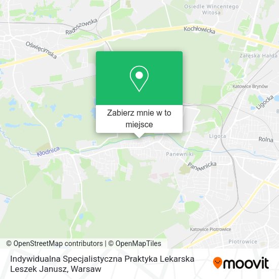 Mapa Indywidualna Specjalistyczna Praktyka Lekarska Leszek Janusz