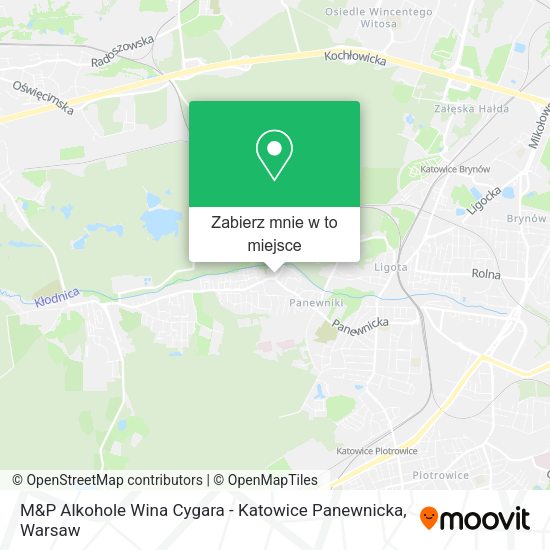 Mapa M&P Alkohole Wina Cygara - Katowice Panewnicka