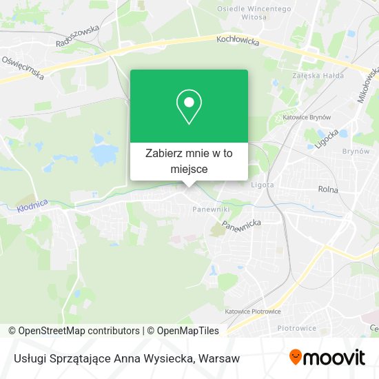 Mapa Usługi Sprzątające Anna Wysiecka