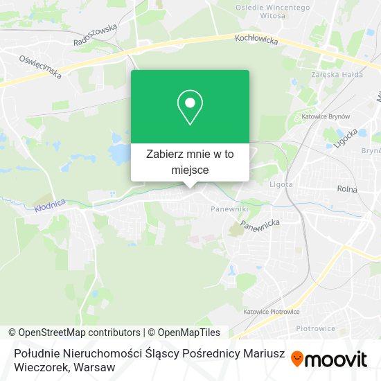 Mapa Południe Nieruchomości Śląscy Pośrednicy Mariusz Wieczorek