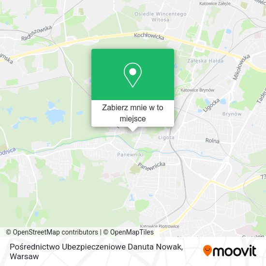 Mapa Pośrednictwo Ubezpieczeniowe Danuta Nowak