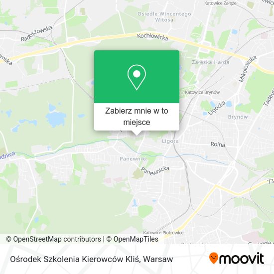 Mapa Ośrodek Szkolenia Kierowców Kliś