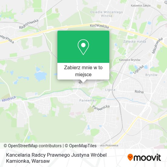 Mapa Kancelaria Radcy Prawnego Justyna Wróbel Kamionka