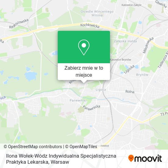 Mapa Ilona Wołek-Wódz Indywidualna Specjalistyczna Praktyka Lekarska