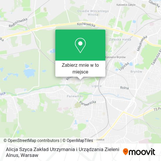 Mapa Alicja Szyca Zakład Utrzymania i Urządzania Zieleni Alnus