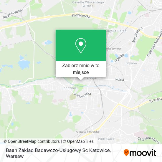 Mapa Baah Zakład Badawczo-Usługowy Sc Katowice