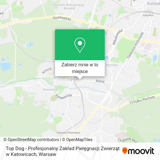 Mapa Top Dog - Profesjonalny Zakład Pielęgnacji Zwierząt w Katowicach