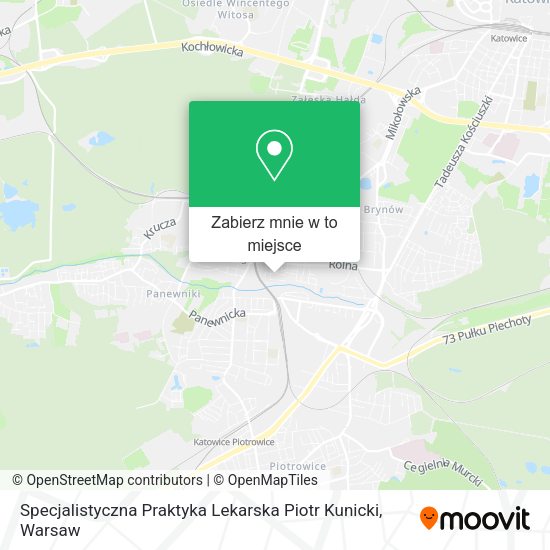 Mapa Specjalistyczna Praktyka Lekarska Piotr Kunicki