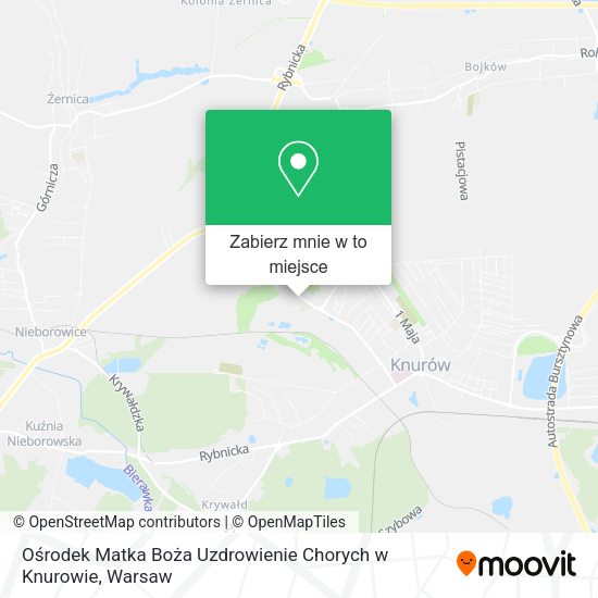 Mapa Ośrodek Matka Boża Uzdrowienie Chorych w Knurowie