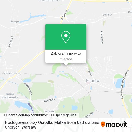 Mapa Noclegownia przy Ośrodku Matka Boża Uzdrowienie Chorych