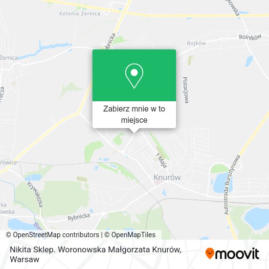 Mapa Nikita Sklep. Woronowska Małgorzata Knurów