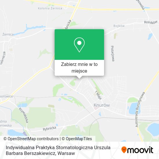 Mapa Indywidualna Praktyka Stomatologiczna Urszula Barbara Berszakiewicz