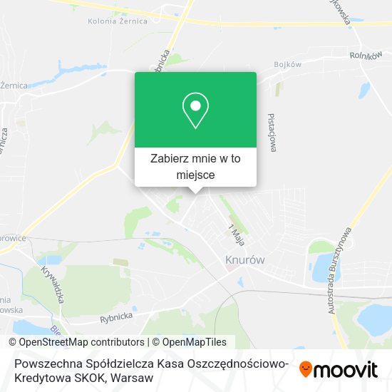 Mapa Powszechna Spółdzielcza Kasa Oszczędnościowo-Kredytowa SKOK