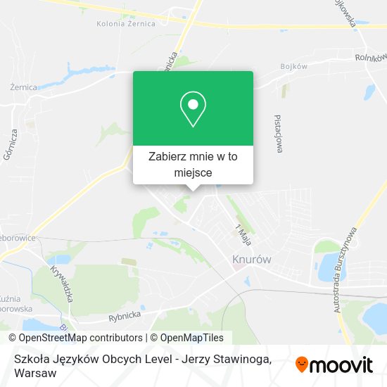 Mapa Szkoła Języków Obcych Level - Jerzy Stawinoga