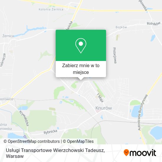 Mapa Usługi Transportowe Wierzchowski Tadeusz