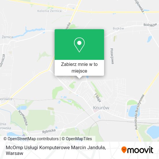 Mapa McOmp Usługi Komputerowe Marcin Janduła