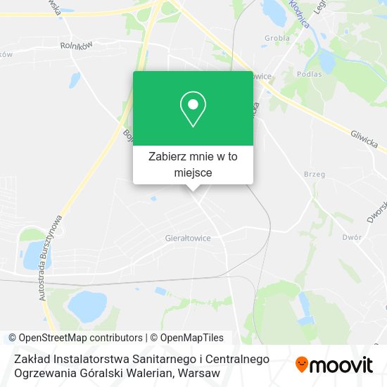 Mapa Zakład Instalatorstwa Sanitarnego i Centralnego Ogrzewania Góralski Walerian