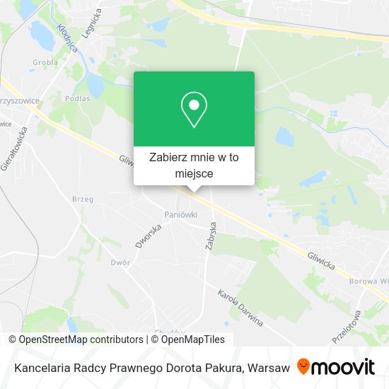 Mapa Kancelaria Radcy Prawnego Dorota Pakura