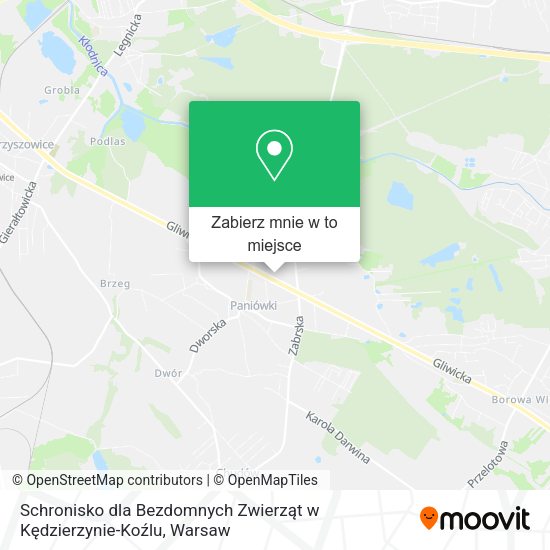 Mapa Schronisko dla Bezdomnych Zwierząt w Kędzierzynie-Koźlu