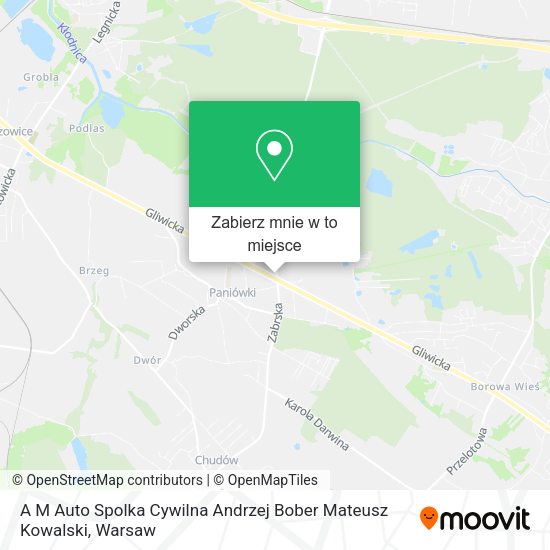 Mapa A M Auto Spolka Cywilna Andrzej Bober Mateusz Kowalski