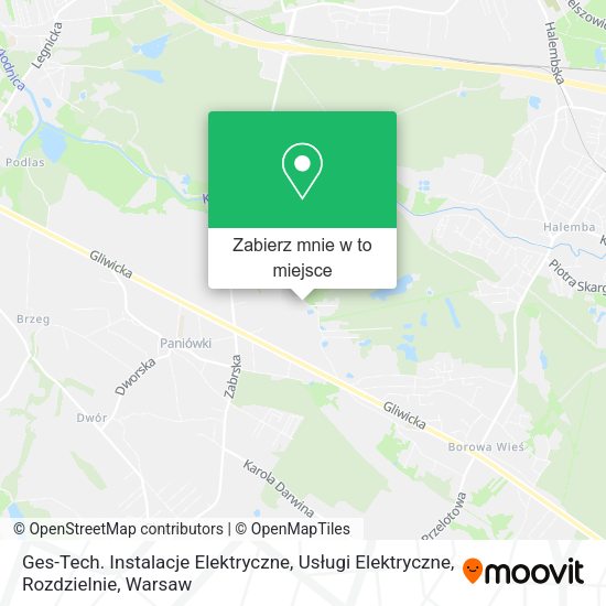 Mapa Ges-Tech. Instalacje Elektryczne, Usługi Elektryczne, Rozdzielnie