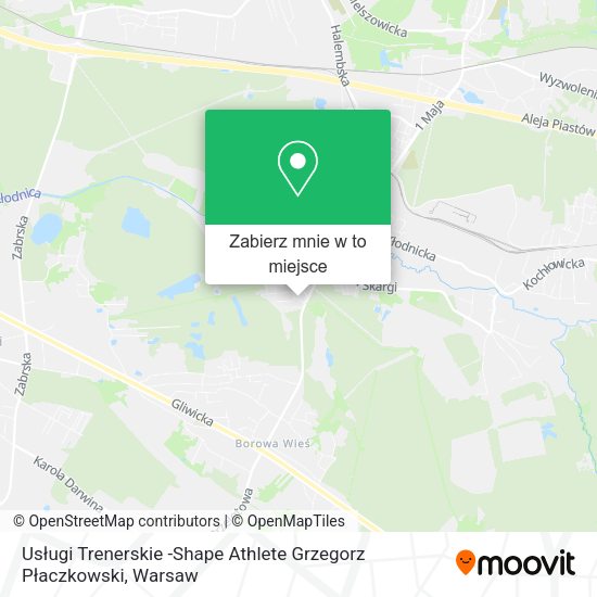 Mapa Usługi Trenerskie -Shape Athlete Grzegorz Płaczkowski