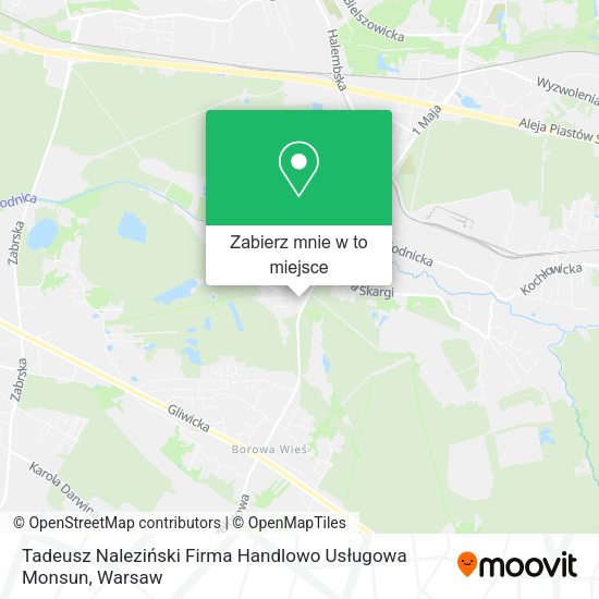 Mapa Tadeusz Naleziński Firma Handlowo Usługowa Monsun