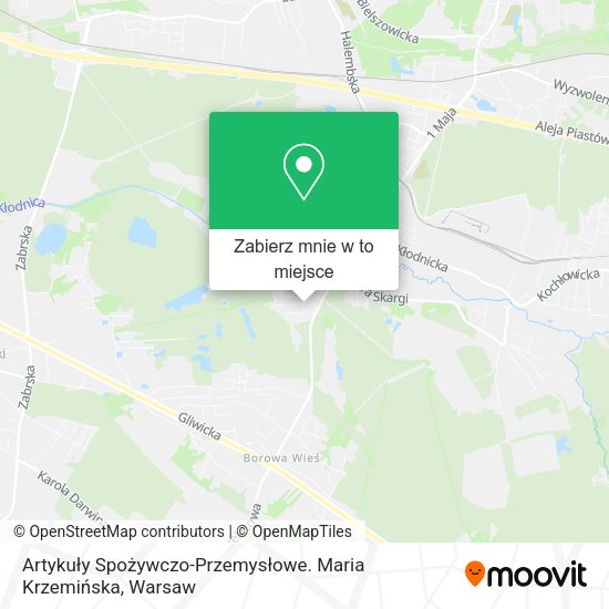 Mapa Artykuły Spożywczo-Przemysłowe. Maria Krzemińska