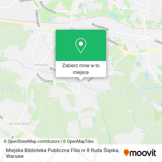 Mapa Miejska Biblioteka Publiczna Filia nr 8 Ruda Śląska