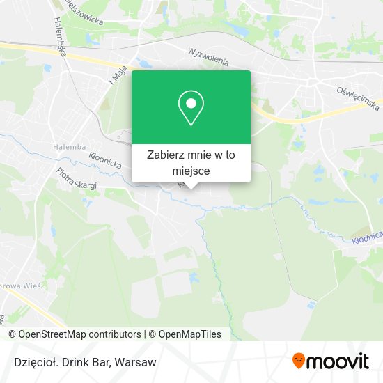 Mapa Dzięcioł. Drink Bar