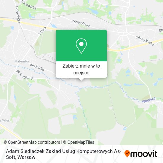 Mapa Adam Siedlaczek Zakład Usług Komputerowych As-Soft