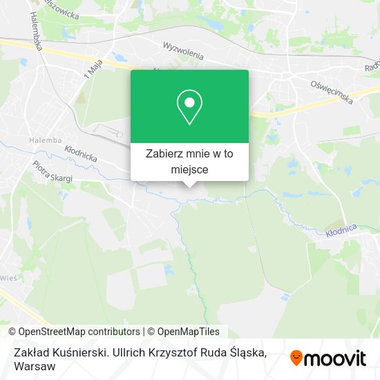 Mapa Zakład Kuśnierski. Ullrich Krzysztof Ruda Śląska