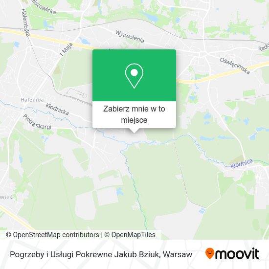 Mapa Pogrzeby i Usługi Pokrewne Jakub Bziuk