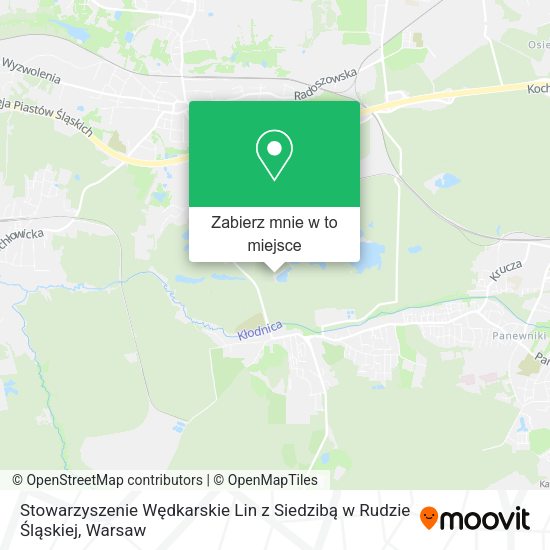 Mapa Stowarzyszenie Wędkarskie Lin z Siedzibą w Rudzie Śląskiej