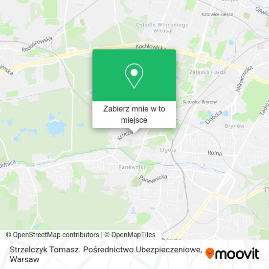 Mapa Strzelczyk Tomasz. Pośrednictwo Ubezpieczeniowe