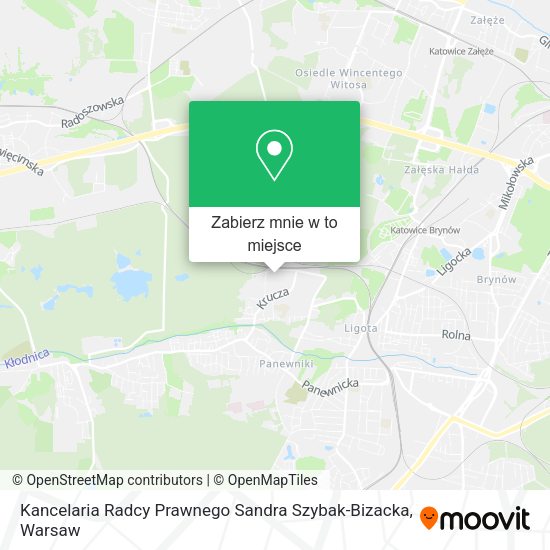 Mapa Kancelaria Radcy Prawnego Sandra Szybak-Bizacka