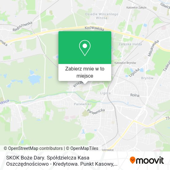 Mapa SKOK Boże Dary. Spółdzielcza Kasa Oszczędnościowo - Kredytowa. Punkt Kasowy