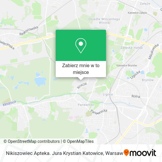 Mapa Nikiszowiec Apteka. Jura Krystian Katowice