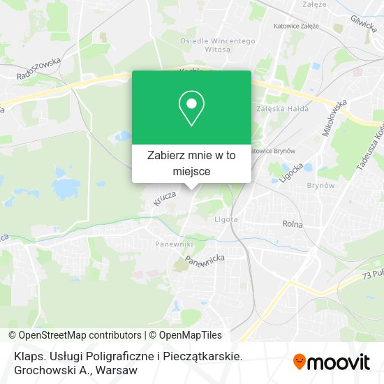 Mapa Klaps. Usługi Poligraficzne i Pieczątkarskie. Grochowski A.