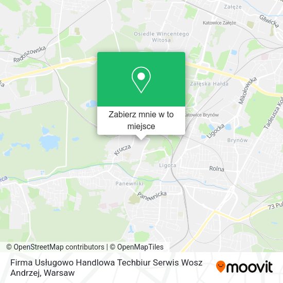 Mapa Firma Usługowo Handlowa Techbiur Serwis Wosz Andrzej