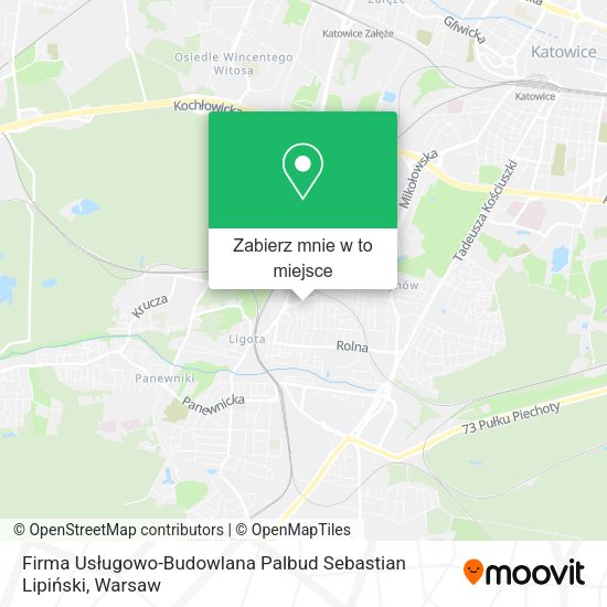 Mapa Firma Usługowo-Budowlana Palbud Sebastian Lipiński