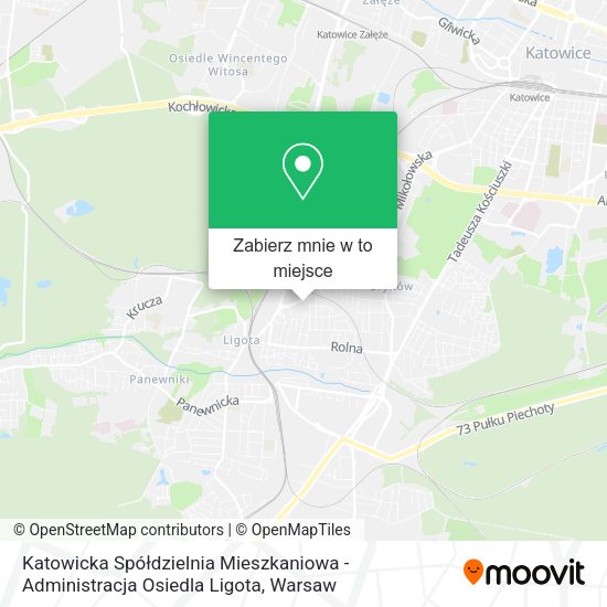 Mapa Katowicka Spółdzielnia Mieszkaniowa - Administracja Osiedla Ligota