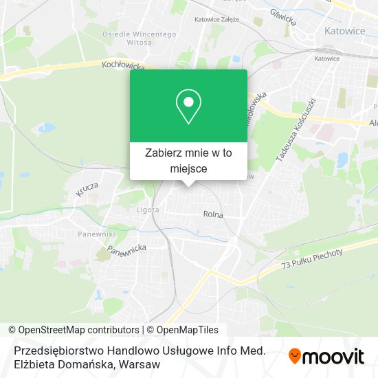 Mapa Przedsiębiorstwo Handlowo Usługowe Info Med. Elżbieta Domańska