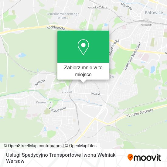 Mapa Usługi Spedycyjno Transportowe Iwona Wełniak