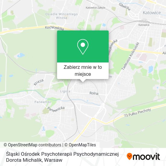 Mapa Śląski Ośrodek Psychoterapii Psychodynamicznej Dorota Michalik