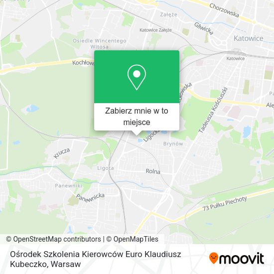 Mapa Ośrodek Szkolenia Kierowców Euro Klaudiusz Kubeczko