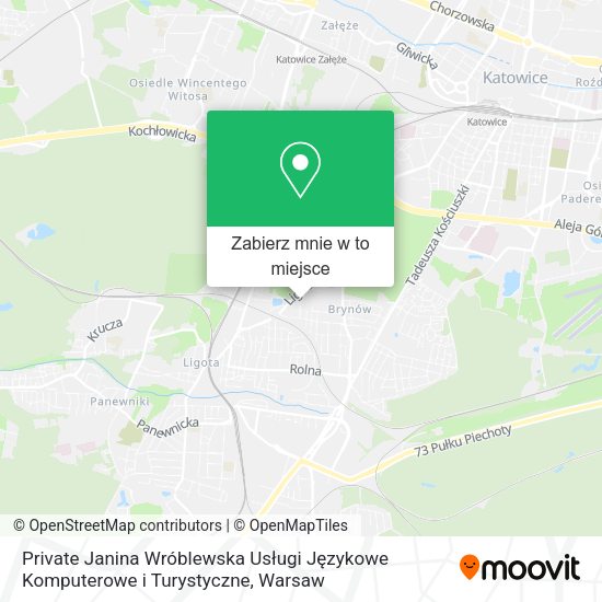 Mapa Private Janina Wróblewska Usługi Językowe Komputerowe i Turystyczne